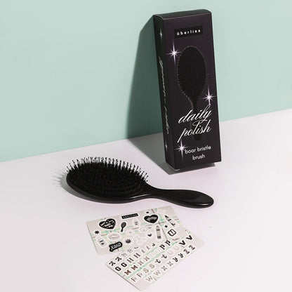 Daily Polish Boar Bristle Brush Black