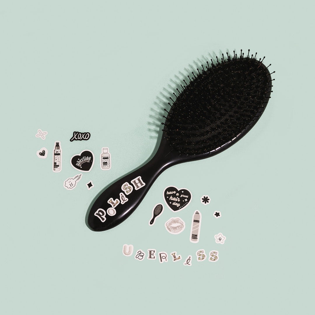 Daily Polish Boar Bristle Brush Black